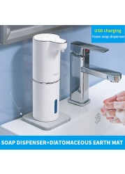 Automatic Foaming Soap Dispenser Bathroom Smart Hand Washer With USB Charging White High Quality ABS Material