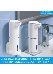 Automatic Foaming Soap Dispenser Bathroom Smart Hand Washer With USB Charging White High Quality ABS Material