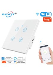 Tuya Smart Wifi Switch With Touch Life Smart Switch EU/UK/US/Brazil 220V Standard With Alexa Google Home Need Neutral