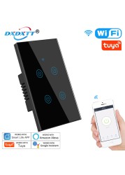 Tuya Smart Wifi Switch With Touch Life Smart Switch EU/UK/US/Brazil 220V Standard With Alexa Google Home Need Neutral