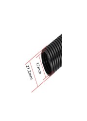 2M Insulation Corrugated Tube Pipe Nylon Wire Harness Casing Cable Sleeves Cord Duct Cover Auto Car Mechanical Line Protector