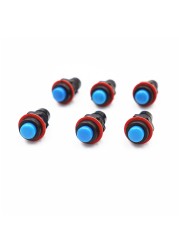 6pcs DS-211 DS-213 Push Button Switch 10mm Momentary/Self-Lock Round Button Switch DS211 DS213 Miniature