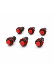 6pcs DS-211 DS-213 Push Button Switch 10mm Momentary/Self-Lock Round Button Switch DS211 DS213 Miniature