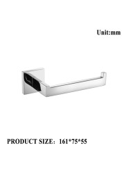 Chrome Polished Double Towel Bars Bathroom Towel Hanger Stainless Steel Bathroom Accessories Soap Dish Toilet Brush Holder