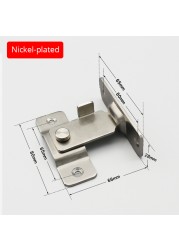 KAK 304 - Stainless Steel Door Lock, 90 Degree Angle Door Lock, Security Sliding Chain, Anti-theft Door Lock, Accessory