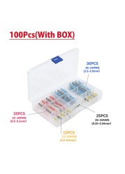 50/300pcs Waterproof Heat Shrink Butt Terminals Crimp Terminals Welding Seal Electrical Wire Twisting Cable Terminal Kit With Hot Air Gun