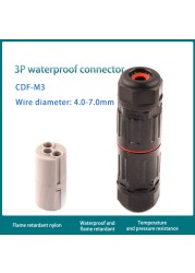 5/10pcs IP68 Waterproof Wire Connector Industrial Electrical Cable 2/3 Pin Outdoor Plug Socket Waterproof Straight Connector