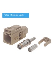 2pcs/lot Beige Fakra I Female Jack RAL 1001 RF Coaxial Connector Soldering Wire Connectors for RG316/RG174 Pigtail Cable