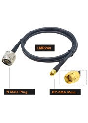 LMR240 Pigtail N Female to SMA Male Plug RF Adapter 50ohm 50-4 RF Coaxial Cable Jumper 4G 5G LTE Extension Cord 50cm~50m