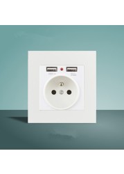 LIWBET white color wall toggle switch and metal plate 1gang/2gang/3gang/4gang 2 way light switch and wall socket