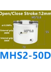 MHS2 MHS3 MHS4 Air Parallel Finger Clutch SameAsSMC Bore 16D/20D/25D/32D/40D/50D mm Double Acting MHS2-16D MHS3-16D MHS4-16D