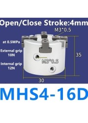 MHS2 MHS3 MHS4 Air Parallel Finger Clutch SameAsSMC Bore 16D/20D/25D/32D/40D/50D mm Double Acting MHS2-16D MHS3-16D MHS4-16D