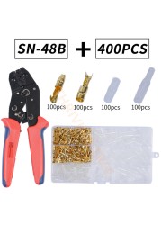 400/600pcs 3.9mm Auto Car Motorcycle Bullet Terminals Crimp Terminals Electrical Wire Connector Insulation Female and Male Crimping Pliers