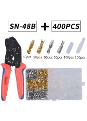 400/600pcs 3.9mm Auto Car Motorcycle Bullet Terminals Crimp Terminals Electrical Wire Connector Insulation Female and Male Crimping Pliers