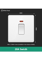 Avoir Matte White Wall Light Switch Universal Electrical Socket With Switch 220V Power Push Button Sockets And Switches