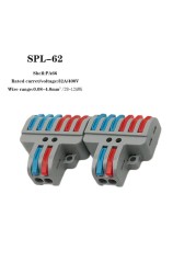 5/10pcs/SPL-42/62 Small Push-In Connector Terminal Block Quick Wire Connector Universal Cable Wire Connector