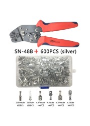 900/600/315pcs 2.8/4.8/6.3mm Insulated Crimp Terminals Seal Electrical Wire Connectors Crimp Terminal Connector Assortment Kit