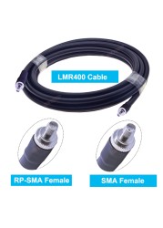 SMA Cable LMR400 SMA Female to RP SMA Male 50 Ohm Low Loss RF Pigtail Adapter WiFi Antenna Extension Cable Signal Booster Jumper