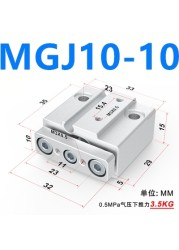 MGJ MGJ6 MGJ10 Miniature Steering Rod Cylinder Same as SMC MGJ6-5 MGJ6-10 MGJ6-15 MGJ6-20 MGJ10-5 MGJ10-10 MGJ10-15 MGJ10-20