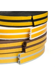 5M Window Door Seal Strap Window Gasket Self Adhesive Weatherstrip For House Window Door Foam Soundproof Collision Tape