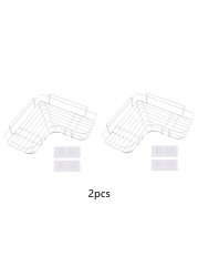 2/1 قطعة رف زاوية لكمة الحرة الحمام المطبخ تخزين حامل أرفف ل الشامبو فرشاة الأسنان منشفة التوابل جرة زجاجات كوب ماء