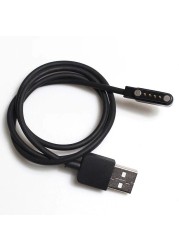 Free Shipping Magnetic Charging Cable USB 2.0 Male to 4P Pogo Magnetic Charger Cable Cord for Smart Watch GT88 G3 KW18 Y3 KW88