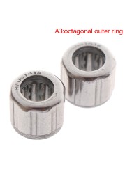 2pcs bearing HF081412 outer ring octagon/outer hexagonal/smooth surface/outer knurled one-way needle roller bearing