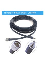 RP-SMA Male to N Female LMR400 Cable 50 Ohm RF Coax Extension Jumper Pigtail for 4G LTE Cellular Amplifier Phone Signal Booster