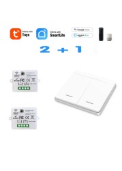 Mini Module WiFi Tuya Smart Light Switch Wall Panel Push Button Switch 433MHZ Wireless Electric Home Remote Control 220V 10A