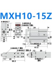 MXH10 Compact Slide Cylinder Same asSMC MXH10-5Z MXH10-10Z MXH10-15Z MXH10-20Z MXH10-25Z MXH10-30Z MXH10-40Z MXH10-50Z MXH10-60Z