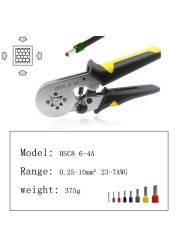 Insulated Wire Connector Terminal Crimping Terminal Cold Crimping Insulated Terminal Crimping Tool 16-6/6-4 Wire Stripper D1