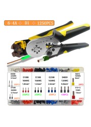 Insulated Wire Connector Terminal Crimping Terminal Cold Crimping Insulated Terminal Crimping Tool 16-6/6-4 Wire Stripper D1