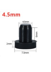 Black White Silicone Rubber Hole Plugs 2.7mm-14mm T Taipei Round Solid Hole Caps High Temperature Seal Stopper Dust Plug