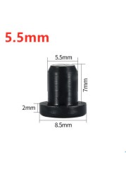 Black White Silicone Rubber Hole Plugs 2.7mm-14mm T Taipei Round Solid Hole Caps High Temperature Seal Stopper Dust Plug