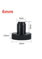 Black White Silicone Rubber Hole Plugs 2.7mm-14mm T Taipei Round Solid Hole Caps High Temperature Seal Stopper Dust Plug