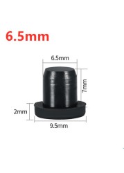 Black White Silicone Rubber Hole Plugs 2.7mm-14mm T Taipei Round Solid Hole Caps High Temperature Seal Stopper Dust Plug