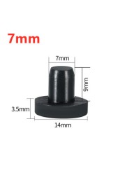 Black White Silicone Rubber Hole Plugs 2.7mm-14mm T Taipei Round Solid Hole Caps High Temperature Seal Stopper Dust Plug