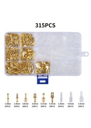 Insulated Box Wire Positive Negative Conductor 2.8/4.8/6.3mm Crimp Terminal Electrical Spade Connectors Assorted Kit