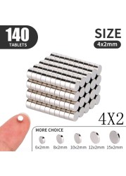 20 40 80pcs/lot 4X2 6x2 5x2 6x1mm Magnet Hot Round Strong Magnet Super Rare Earth Neodymium Magnet 3x2