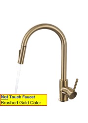 Smart Touch Filter Kitchen Mixer Tap Quality Brass Hot Cold Gold Kitchen Mixer Faucets Sensor Touch Pull Out Faucet Kitchen Tap