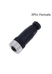 PG7 Sensor Connector IP67 3 4 5 Pin Male / Female Waterproof Connector Plug Screw Straight / Right Angle M12 Plug