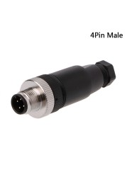 PG7 Sensor Connector IP67 3 4 5 Pin Male / Female Waterproof Connector Plug Screw Straight / Right Angle M12 Plug