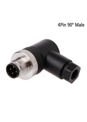 PG7 Sensor Connector IP67 3 4 5 Pin Male / Female Waterproof Connector Plug Screw Straight / Right Angle M12 Plug