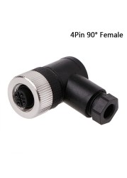 PG7 Sensor Connector IP67 3 4 5 Pin Male / Female Waterproof Connector Plug Screw Straight / Right Angle M12 Plug