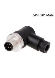 PG7 Sensor Connector IP67 3 4 5 Pin Male / Female Waterproof Connector Plug Screw Straight / Right Angle M12 Plug