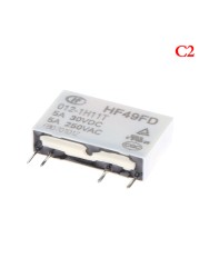 الغرض العام الجهد التتابع HF49FD-005-1H12 005-1H12 HF49FD DC5V 1H12 4PIN 5A 20x5x12.5mm