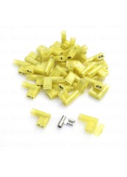 20/30/50/100pcs Fully Insulated 6.3mm Female Spade Nylon Wire Crimp Terminal Quick Cut Electrical Wire Assortment