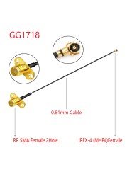 100pcs RG178/RF1.13mm Coaxial Cable SMA 2 Hole Female to u.FL/IPX/IPEX1/4 MHF4 Female Jack Pigtail 3G Antenna Extension Wire Cord