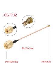 10pcs RG178 RF Coaxial Cable SMA Male to u.FL/IPX/IPEX1/IPEX4 MHF4 Female Jack Pigtail 3G Antenna Extension Wire Cord