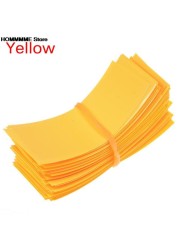 HOT SALE 100pcs Li-ion PVC Heat Shrink Tubing 18650 Battery Wrap Precut Size 72*18.5mm Battery Film Tape Battery Cover